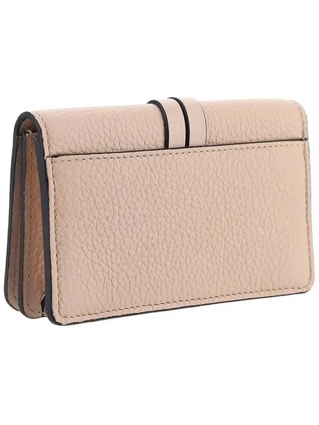 Alphabet Leather Flap Card Wallet Pink - CHLOE - BALAAN 4