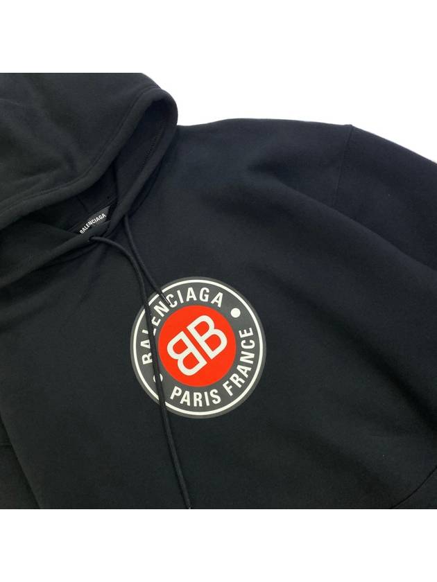 Paris Circle Logo Hoodie Black - BALENCIAGA - BALAAN 3