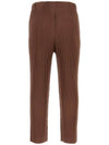 Pleated Straight Pants Brown - ISSEY MIYAKE - BALAAN 3