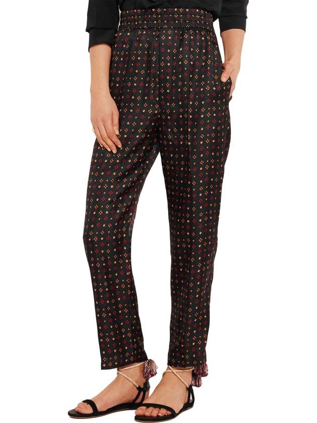 Toya Printed Silk-satin Tapered Pants - ISABEL MARANT - BALAAN 3