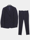 Embroider GG Motif Wool Suit Blue - GUCCI - BALAAN 3