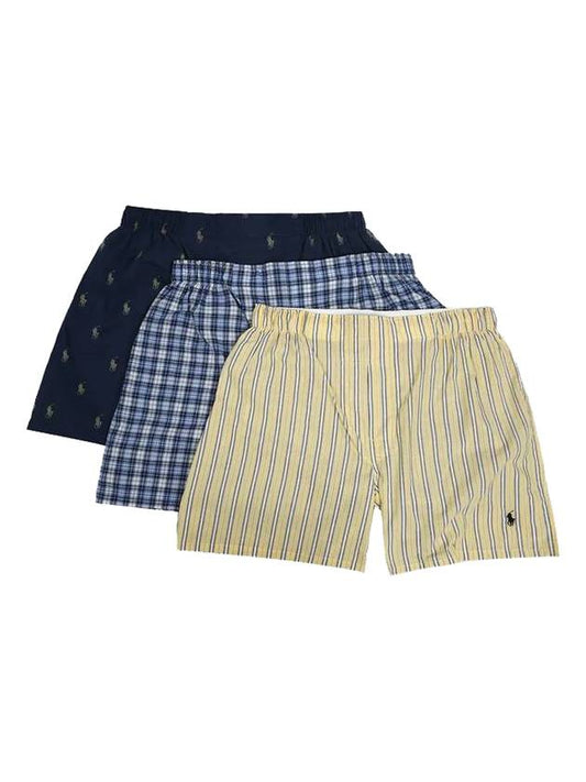 Men's Woven Cotton Trunks 3 Pack - POLO RALPH LAUREN - BALAAN 1