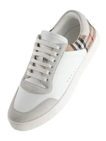 Leather Suede Check Sneakers Men s - BURBERRY - BALAAN 1