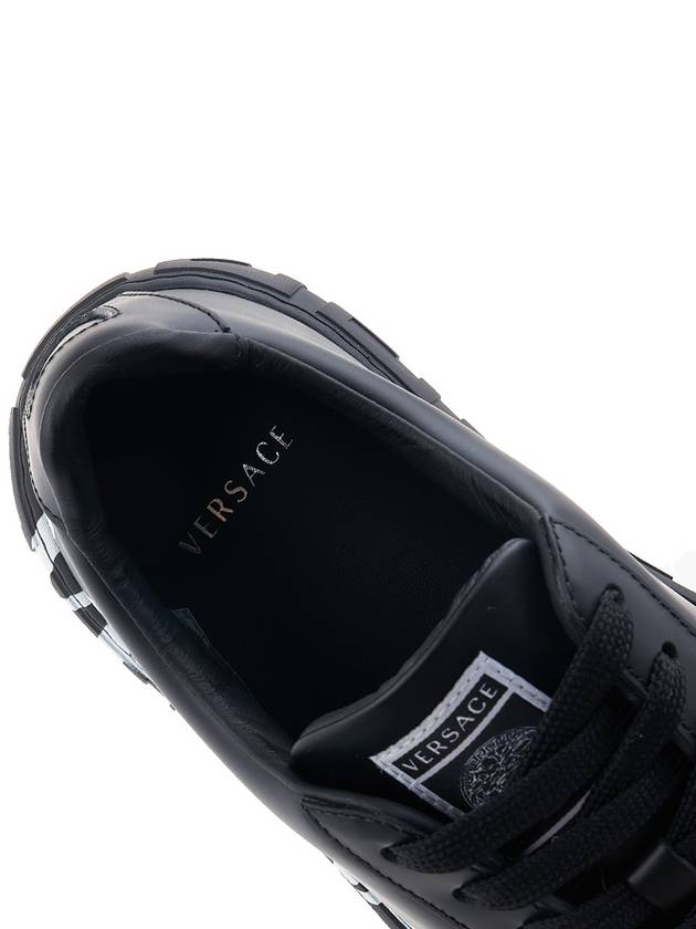 Greca Logo Low Top Sneakers Black - VERSACE - BALAAN 8