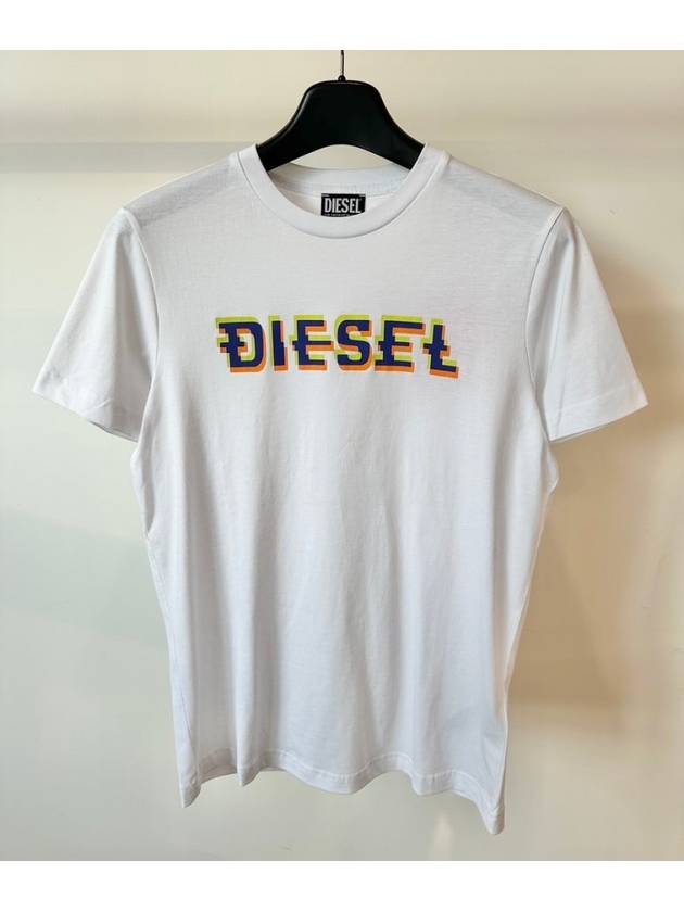 T shirt A06508 0GRAI White MENS M L - DIESEL - BALAAN 1