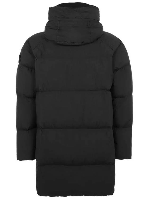 Men's Wappen Patch Crinkle Wraps Long Padding Black - STONE ISLAND - BALAAN 4