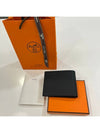 Men's Citizen Twill Compact Half Wallet Black - HERMES - BALAAN 6