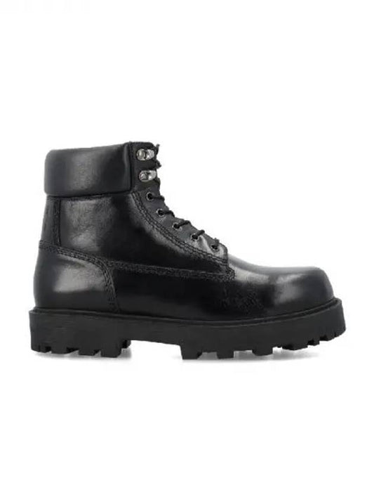 Black calfskin laceup boots - GIVENCHY - BALAAN 1