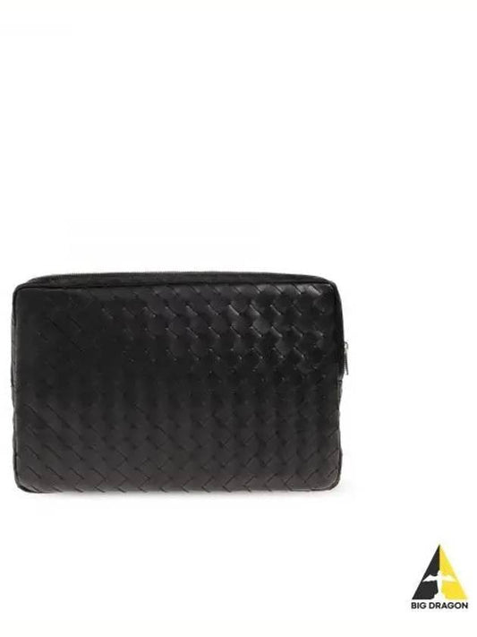 Intrecciato Zipper Leather Laptop Sleeve Black - BOTTEGA VENETA - BALAAN 2