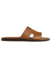 Men's Izmir Sandals Calfskin Classic Gold Brown - HERMES - BALAAN 8