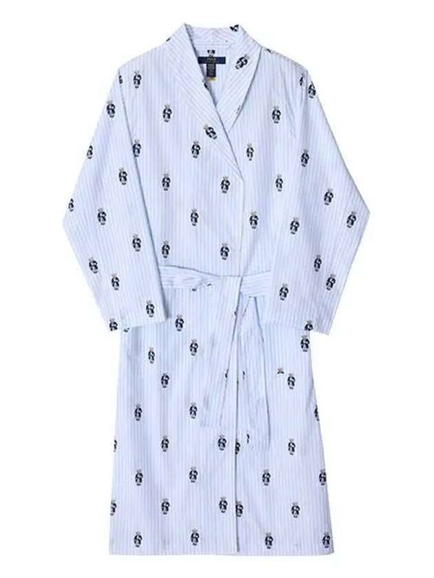 Bear Stripe Robe Blue - POLO RALPH LAUREN - BALAAN 6