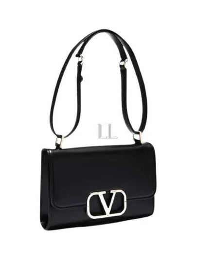 V Logo Shoulder Bag Black - VALENTINO - BALAAN 2