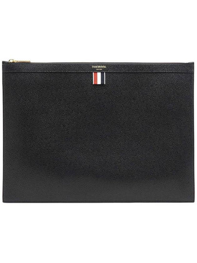 Medium Document Holder Clutch Bag Black - THOM BROWNE - BALAAN 2