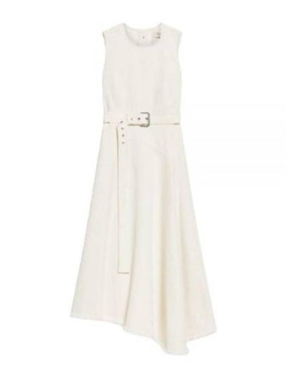 Durata Belt Sleeveless Long Dress Ivory - MAX MARA - BALAAN 2