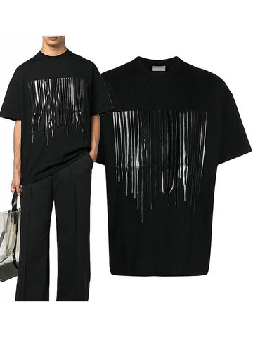 VTMNTS Dripping Barcode Loose Short Sleeve VL16TR540B - VETEMENTS - BALAAN 1