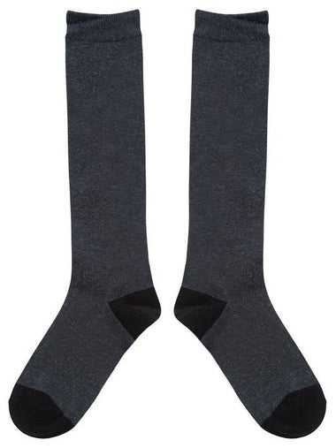 Wool blend knee socks dark cray - BUTTONPLAY - BALAAN 1