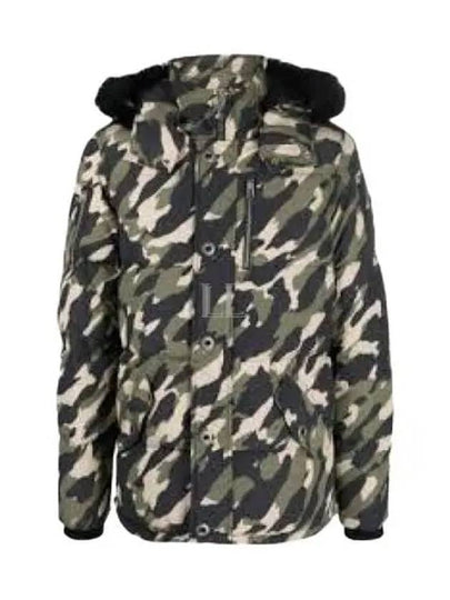 Fur Hooded Camouflage Padding Green - MOOSE KNUCKLES - BALAAN 2