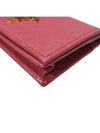 Women s 1MC122 Gold Saffiano Pink Card Case Wallet - PRADA - BALAAN 5