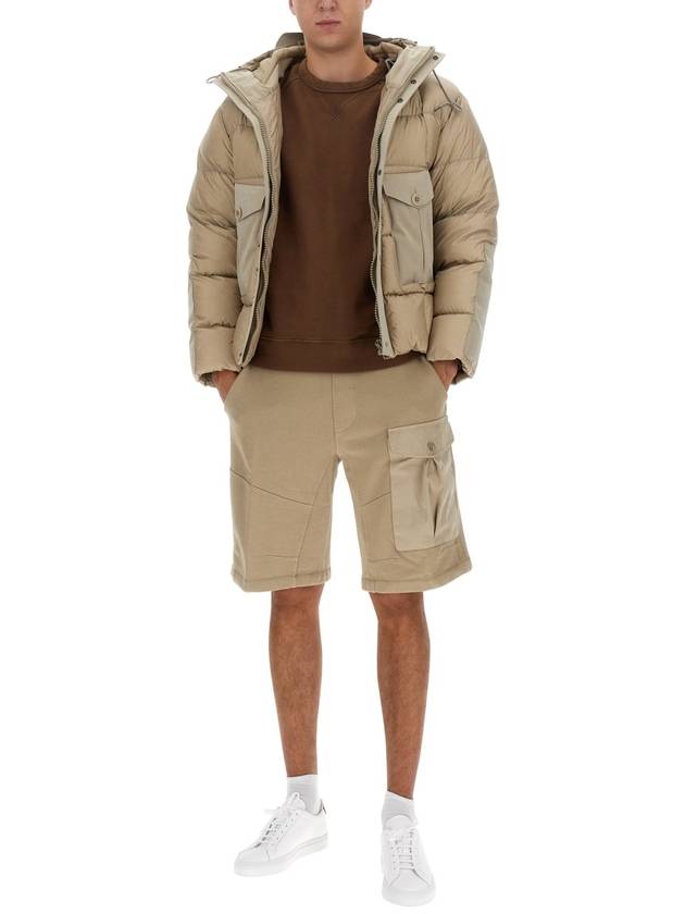 Tempest Combo Down Jacket Beige - TEN C - BALAAN 3