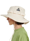 Wide Brim Cotton Bucket Hat Ivory - JIL SANDER - BALAAN 6