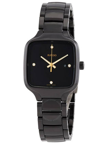 Rado True Quartz Diamond Black Dial Ladies Watch R27080722 - RADO - BALAAN 1