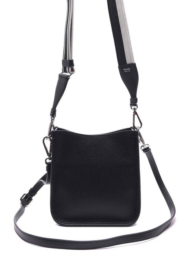 Leather Mini Shoulder Bag Black - PRADA - BALAAN 5