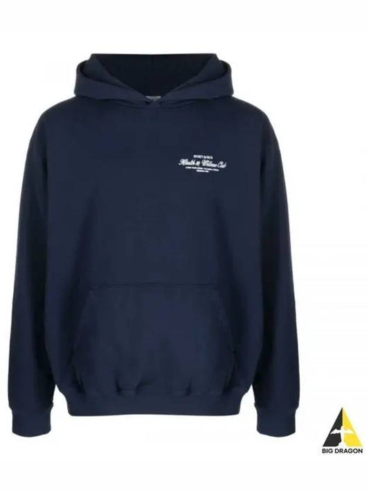 Club Logo Cotton Hoodie Navy - SPORTY & RICH - BALAAN 2