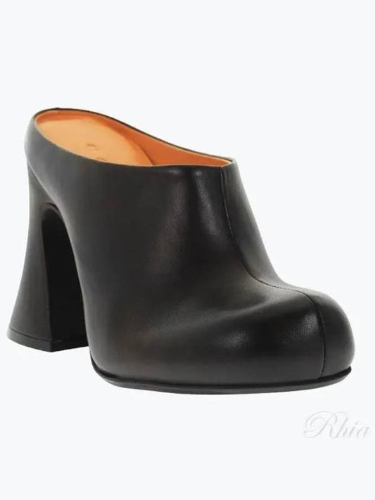 Women's Leather Sandals Heel Black - MARNI - BALAAN 2