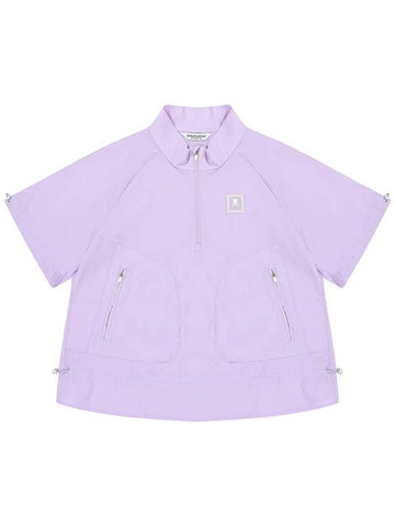 C23MJP006W Shirring Short Sleeve Anorak Outerwear Lilac - CHUCUCHU - BALAAN 1