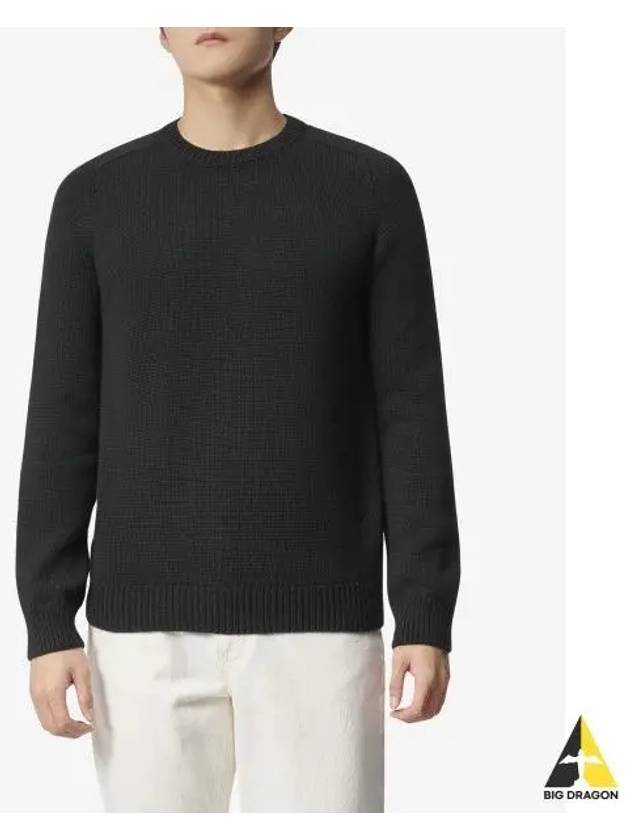 Men's Crewneck Cashmere Knit Top Black - SAINT LAURENT - BALAAN 2