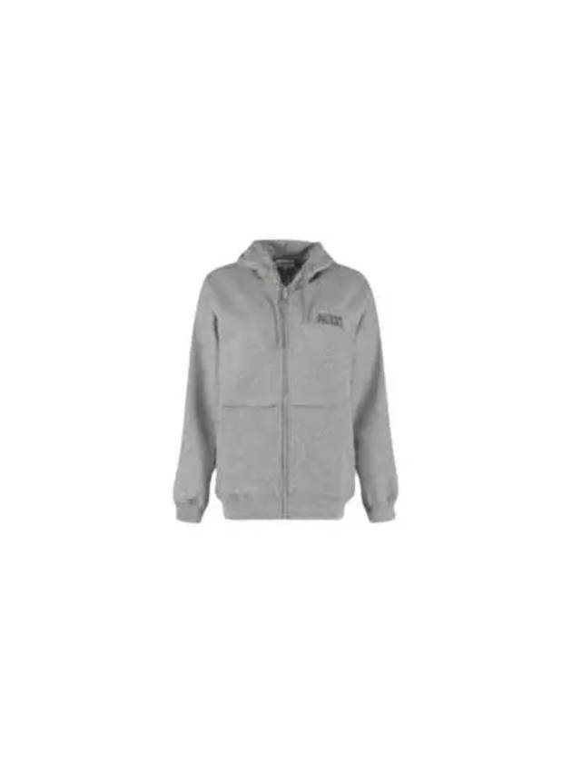 Logo Zip-Up Hoodie Grey - GANNI - BALAAN 2