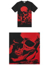 Skull Printing Short Sleeve T-Shirt Black Red - ALEXANDER MCQUEEN - BALAAN 5