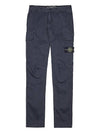 Men's Wappen Logo Cargo Straight Pants Navy - STONE ISLAND - BALAAN 11