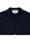 4-Bar Loopback Jersey Cardigan Navy - THOM BROWNE - BALAAN 4