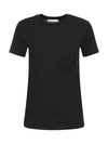 PAPAIA Pocket Logo T Shirt Black 2421946011 002 - MAX MARA - BALAAN 1