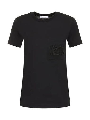 PAPAIA Pocket Logo T Shirt Black 2421946011 002 - MAX MARA - BALAAN 1