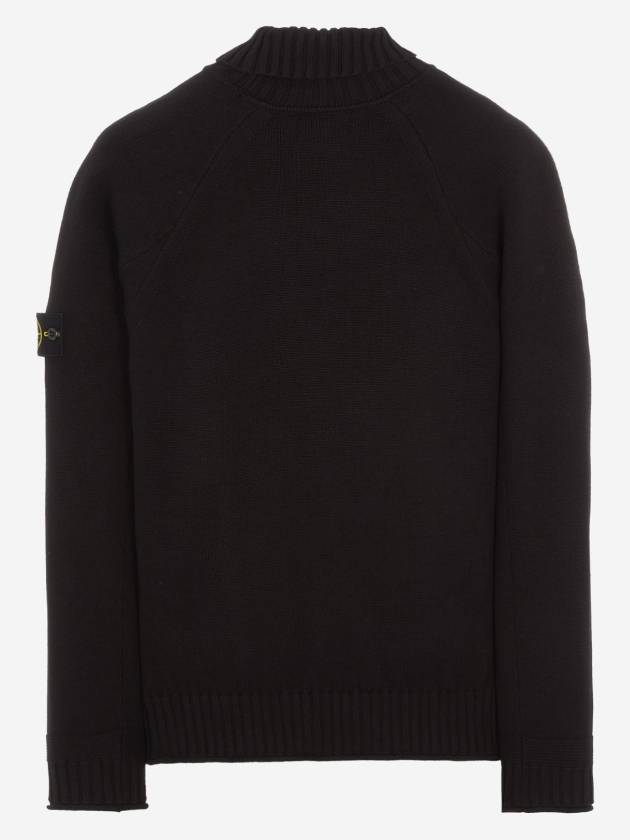 Logo Wappen Patch Cotton Turtleneck Black - STONE ISLAND - BALAAN 3