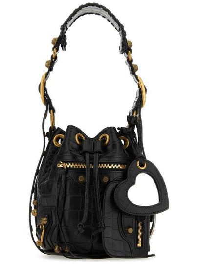 Le Cagole XS Leather Bucket Bag Black - BALENCIAGA - BALAAN 2