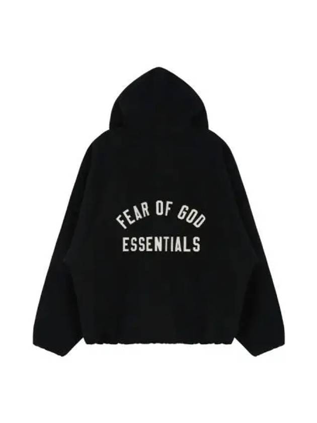 FEAR OF GOD ESSENTIALS Brushed Hooded Bomber Black - FEAR OF GOD ESSENTIALS - BALAAN 1