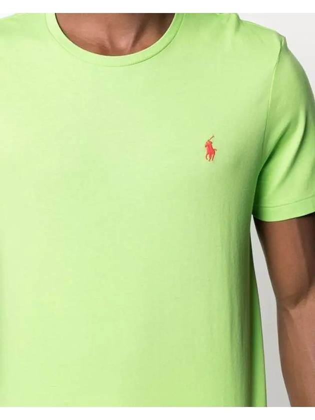 Embroidered Logo Cotton Short Sleeve T-Shirt Green - POLO RALPH LAUREN - BALAAN 3