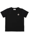 Kids Infant Logo Patch Cotton Short Sleeve Black 8C00007 83907 999 - MONCLER - BALAAN 3