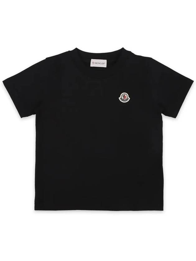 Kids Infant Logo Patch Cotton Short Sleeve Black 8C00007 83907 999 8 10A - MONCLER - BALAAN 3