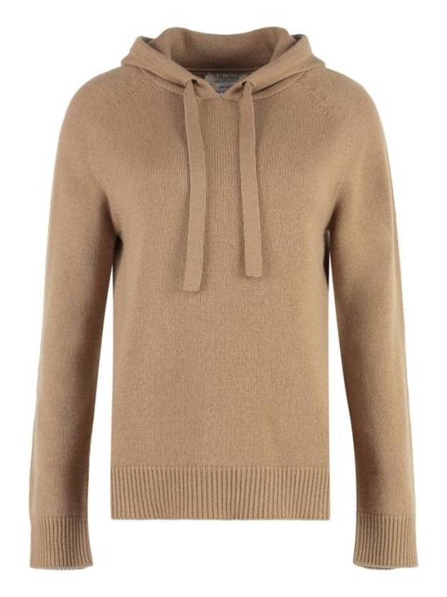 Virgola Cashmere Hooded Knit Top Brown - MAX MARA - BALAAN 2