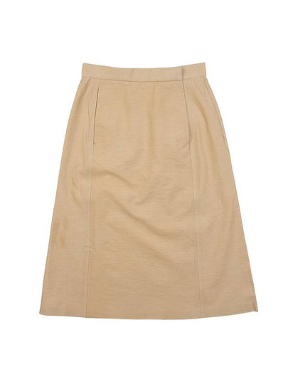 Utility High Waist Midi Cotton A-Line Skirt Beige - MAISON MARGIELA - BALAAN 2