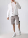 Stretch Satin Cargo Shorts Grey - CP COMPANY - BALAAN 3