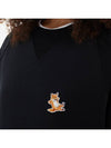 Chillax Fox Patch Classic Sweatshirt Black - MAISON KITSUNE - BALAAN 4