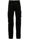 Stretch Sateen Ergonomic Lens Cargo Straight Pants Black - CP COMPANY - BALAAN 2