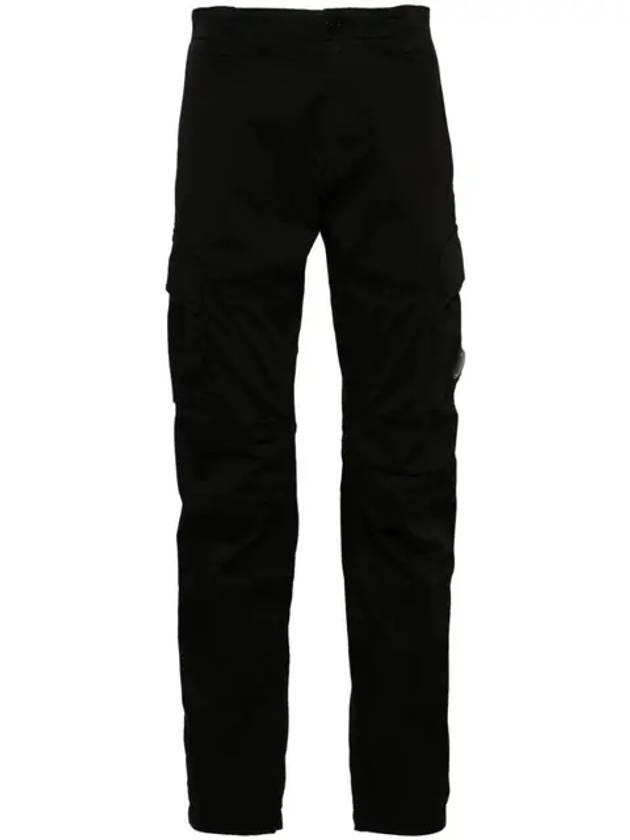 Stretch Sateen Ergonomic Lens Cargo Straight Pants Black - CP COMPANY - BALAAN 2