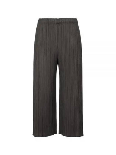 Women's Pleats Wide Pants Grey - ISSEY MIYAKE - BALAAN 2