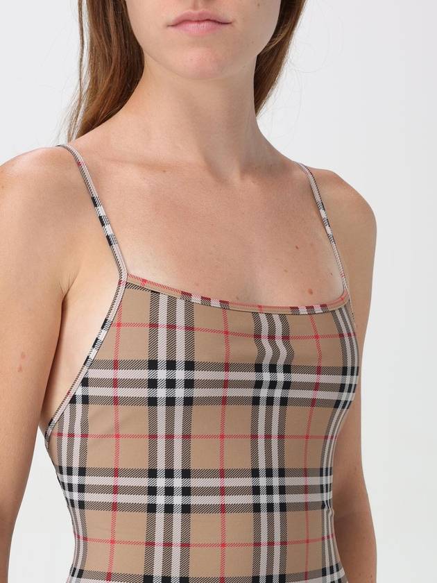 Women's Vintage Check One-Piece Swimsuit Beige - BURBERRY - BALAAN 5